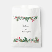 Sachets En Papier Berries d'hiver Pine Cône Mariage de verdure (Devant)