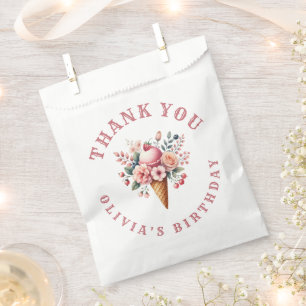 Sachets En Papier Berry Cool Bonne fête de crème glacée anniversaire