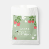Sachets En Papier Berry First Strawberry Birthday Party (Devant)