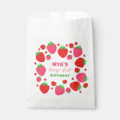 Sachets En Papier Berry fraise Premier anniversaire (Devant)