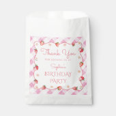Sachets En Papier Berry fraise Sweet 1er anniversaire Wavy (Devant)