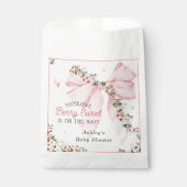 Sachets En Papier Berry fraise Sweet Bow Baby shower (Devant)