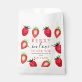 Sachets En Papier Berry In Love Fête des mariées fraise (Devant)
