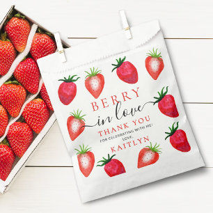 Sachets En Papier Berry In Love Fête des mariées fraise