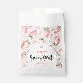 Sachets En Papier Berry premier anniversaire de enfant de fraise (Devant)