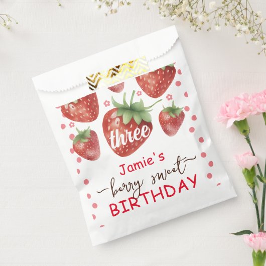 Sachets En Papier Berry Sweet 3e anniversaire (Scellé)