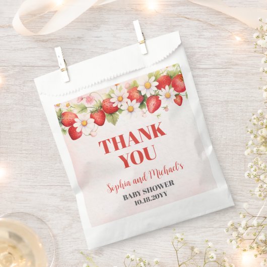 Sachets En Papier Berry Sweet Baby Shower (Coupé)