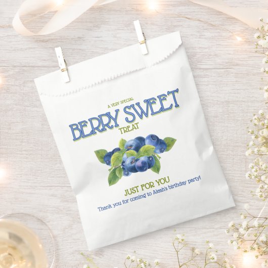 Sachets En Papier Berry Sweet Blueberry fête d'anniversaire (Coupé)