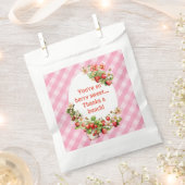 Sachets En Papier Berry Sweet En vichy Baby shower rose (Coupé)