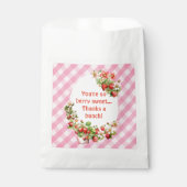 Sachets En Papier Berry Sweet En vichy Baby shower rose (Devant)