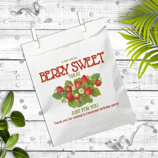 Sachets En Papier Berry Sweet Strawberry fête d'anniversaire