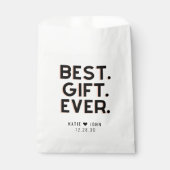 Sachets En Papier BEST CADEAU moderne JAMAIS Mariage (Devant)