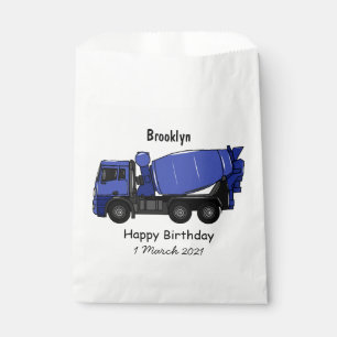 Sachets En Papier Béton mélange camion de transport caricature
