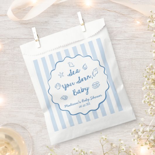 Sachets En Papier Bientôt à la mer Bébé Shower Côtier (Coupé)