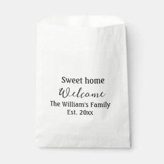 Sachets En Papier Bienvenue douce maison ajouter nom de famille anné