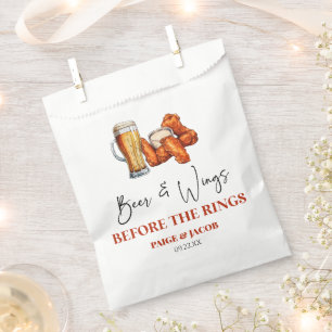 Sachets En Papier Bières et Ailes Avant le Dîner de Répétition des A