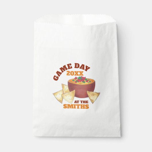 Sachets En Papier Big Football Jeu Tailgate Party Chips Fromage Dip (Devant)