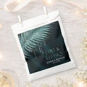 Sachets En Papier Bijoux feuille feuille Mariage amour Turquoise Mer (Coupé)