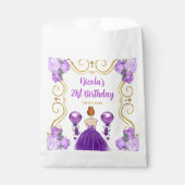 Sachets En Papier Birthday Party Red Hair Princess in Purple (Devant)