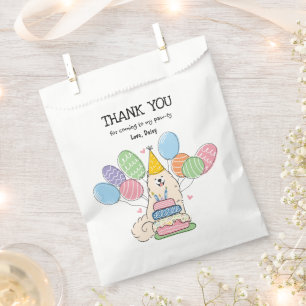 Sachets En Papier Biscuit Samoyed Anniversaire Merci Favoriser Sac