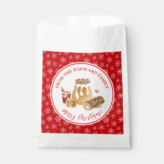 Sachets En Papier Biscuits de fêtes Pudding de Noël (Devant)