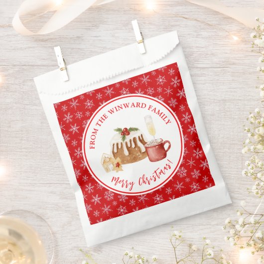 Sachets En Papier Biscuits de Noël Pudding de Noël (Coupé)