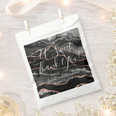 Sachets En Papier Black Agate Rose Gold Parties scintillant mariage (Coupé)