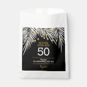 Sachets En Papier Black and Gold 50th Birthday Party (Devant)