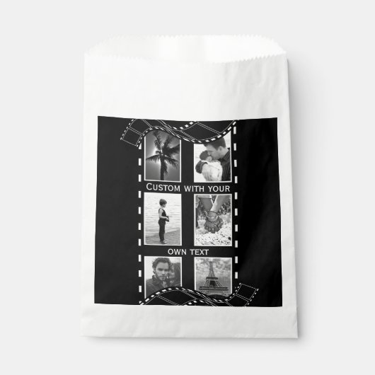 Sachets En Papier Black and White Film Reel Custom Photo (Devant)
