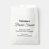 Sachets En Papier Black and White Typography Bridal Shower Paper Bag (Devant)