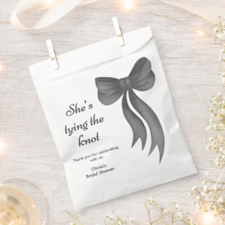 Sachets En Papier Black Bow Elle Noue le Nœud Réception de Mariage