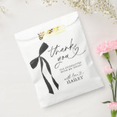 Sachets En Papier Black Bow She's Tying the Knot Fête des mariées (Scellé)