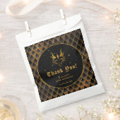 Sachets En Papier Black Dragon Scales Or Anniversaire Merci (Coupé)