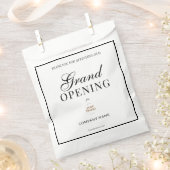 Sachets En Papier Black Frame Script Business Logo Grand Ouverture (Coupé)