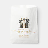 Sachets En Papier Black Gold Champagne Cheers New Years Eve Party (Devant)