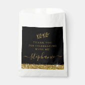Sachets En Papier Black Gold Luxury XOXO Merci Party (Devant)