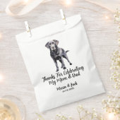 Sachets En Papier Black Lab Personnalisé Pet Mariage (Coupé)