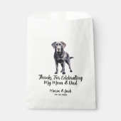 Sachets En Papier Black Lab Personnalisé Pet Mariage (Devant)