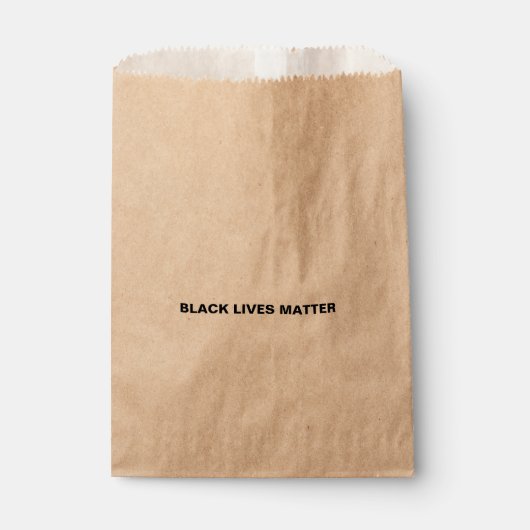 Sachets En Papier Black Lives Matt noir texte personnalisé minimalis (Devant)