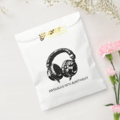 Sachets En Papier Black Music Headphones Dance DJ Anniversaire (Scellé)
