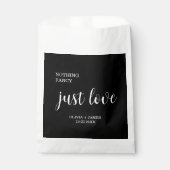 Sachets En Papier Black Nothing Fancy Just Love Wedding (Devant)