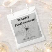 Sachets En Papier Black Spider Grey Papier Halloween Party Favoriser (Coupé)