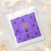 Sachets En Papier Black violet Halloween broomstick sorcière casquet (Coupé)