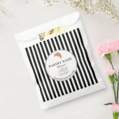 Sachets En Papier Black White Bakery Logo Product Packaging Bag (Scellé)