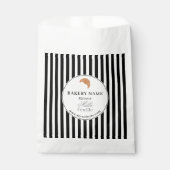 Sachets En Papier Black White Bakery Logo Product Packaging Bag (Devant)