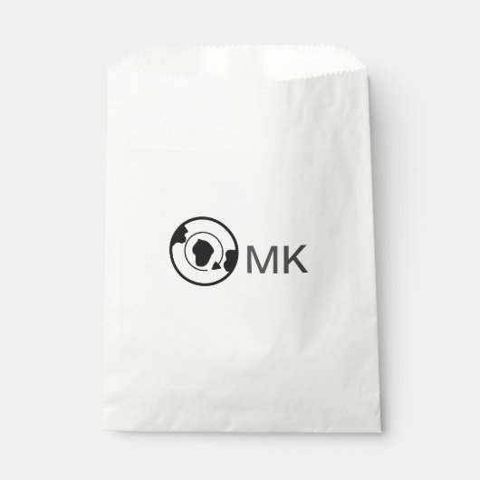 Sachets En Papier Black world globe ajouter nom monogramme détails d (Devant)