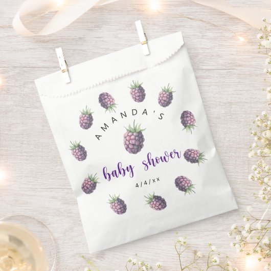 Sachets En Papier Blackberries - Baby shower (Coupé)