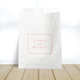 Sachets En Papier Blanc moderne avec Mariage orange