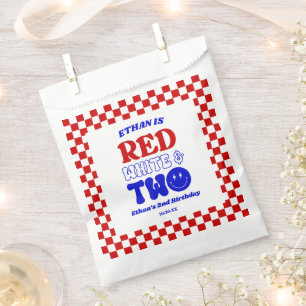 Sachets En Papier Blanc rouge et deux 4 juillet fête du 2e anniversa