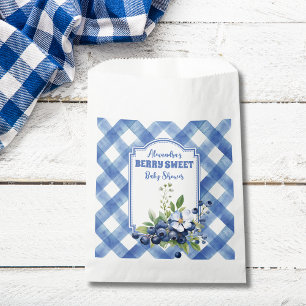 Sachets En Papier Bleu Berry Baby shower doux
